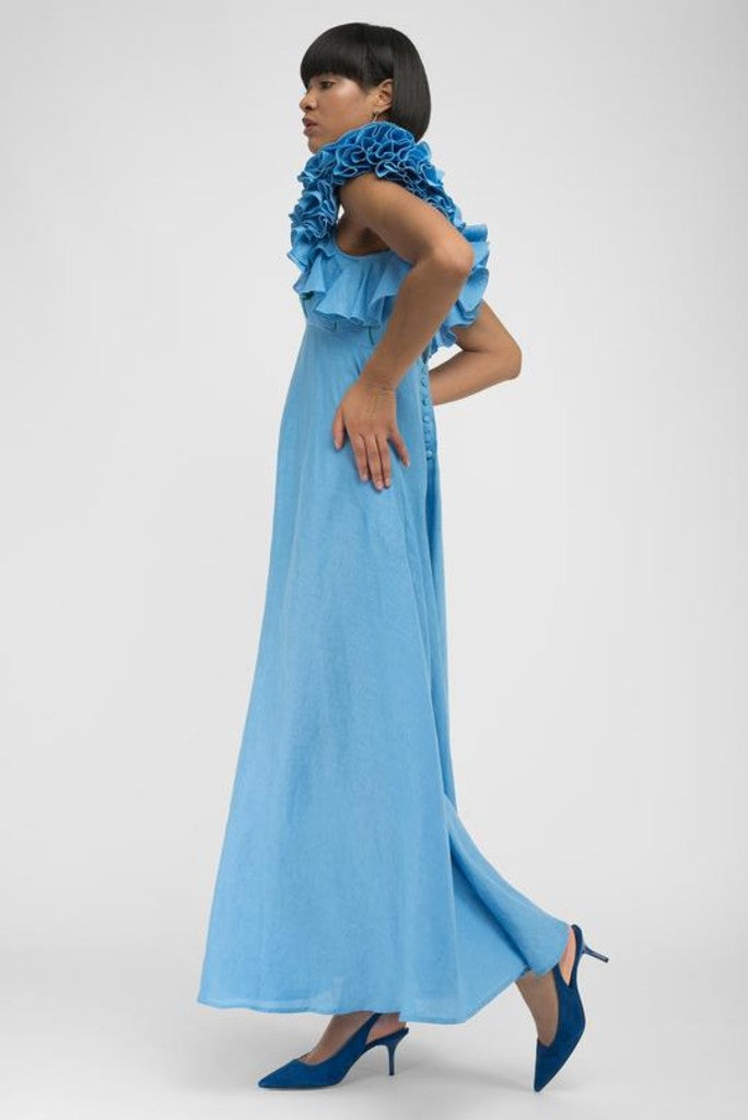DEMRE  Linen Maxi Dress (available in light blue and white)